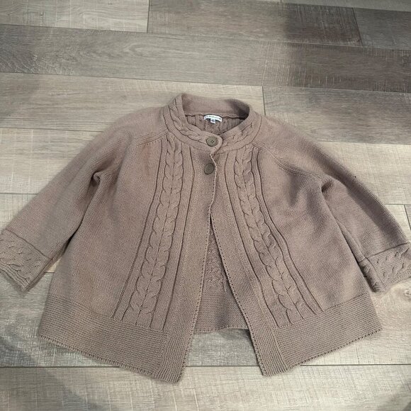 CROFT & BARROW WOMENS BROWN CARDIGAN SWEATER MEDIUM - Picture 1 of 6